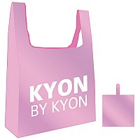 【限定品】KYONBYKYON 大判エコバッグ「BK×ロゴROSEPK」ローズピンクのロゴがおしゃれ!